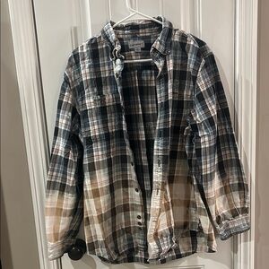 Plaid Button-Up Shirt